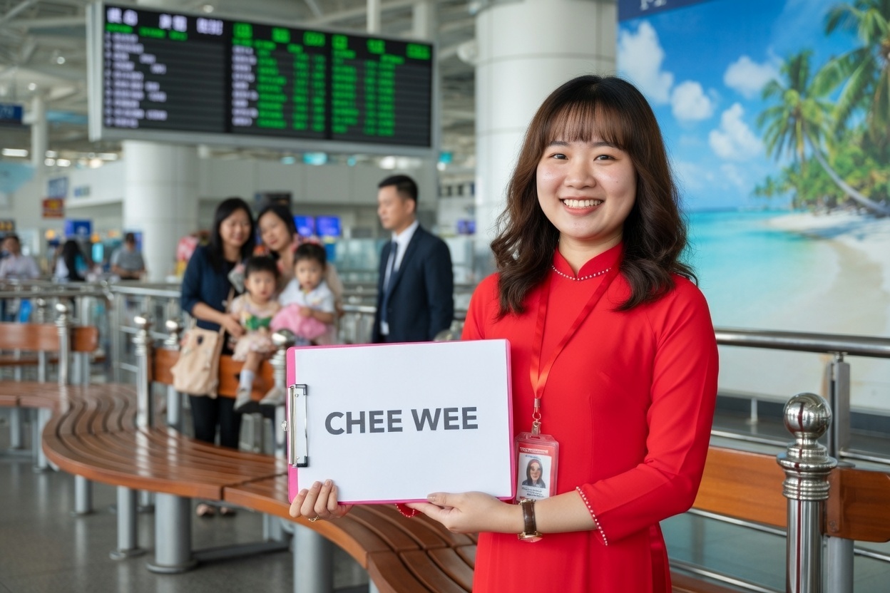 Fast track staff assisting travelers at Vietnam airport - photo 1