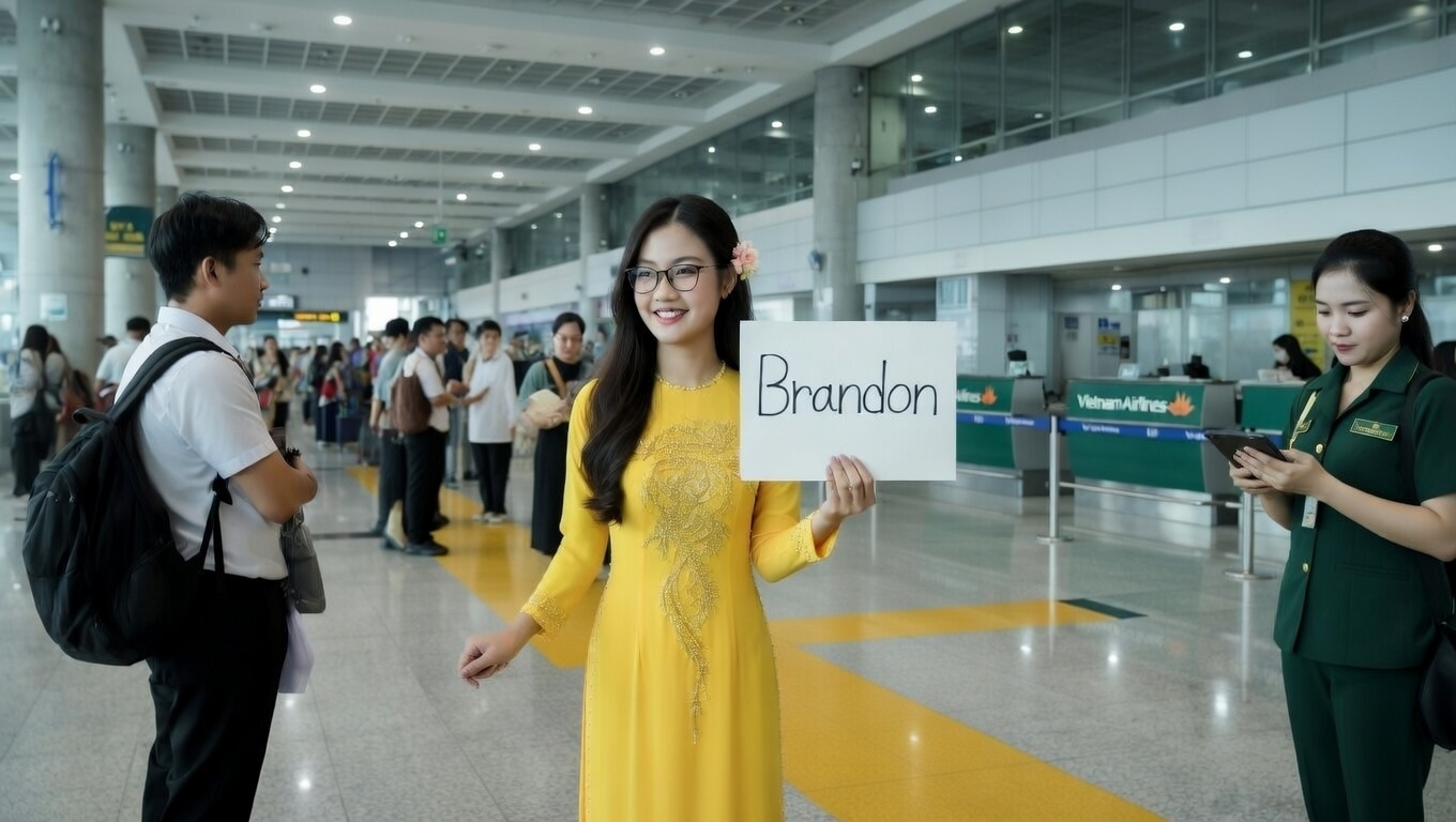 Fast track staff assisting travelers at Vietnam airport - photo 5